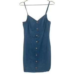barbie cut dress Get ready to shine Eleodra Denim Mini Dress explode Size:3-4